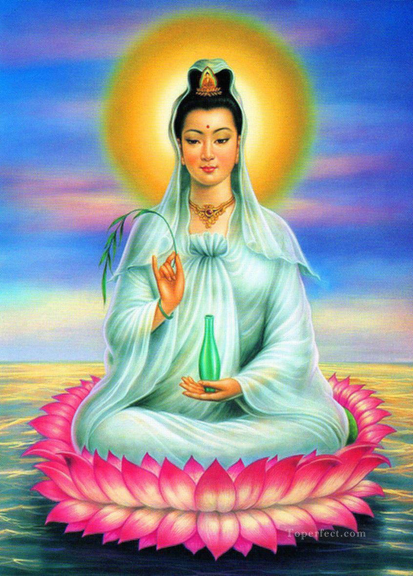 Goddess of Mercy and Compassion Buddhism Oil Paintings